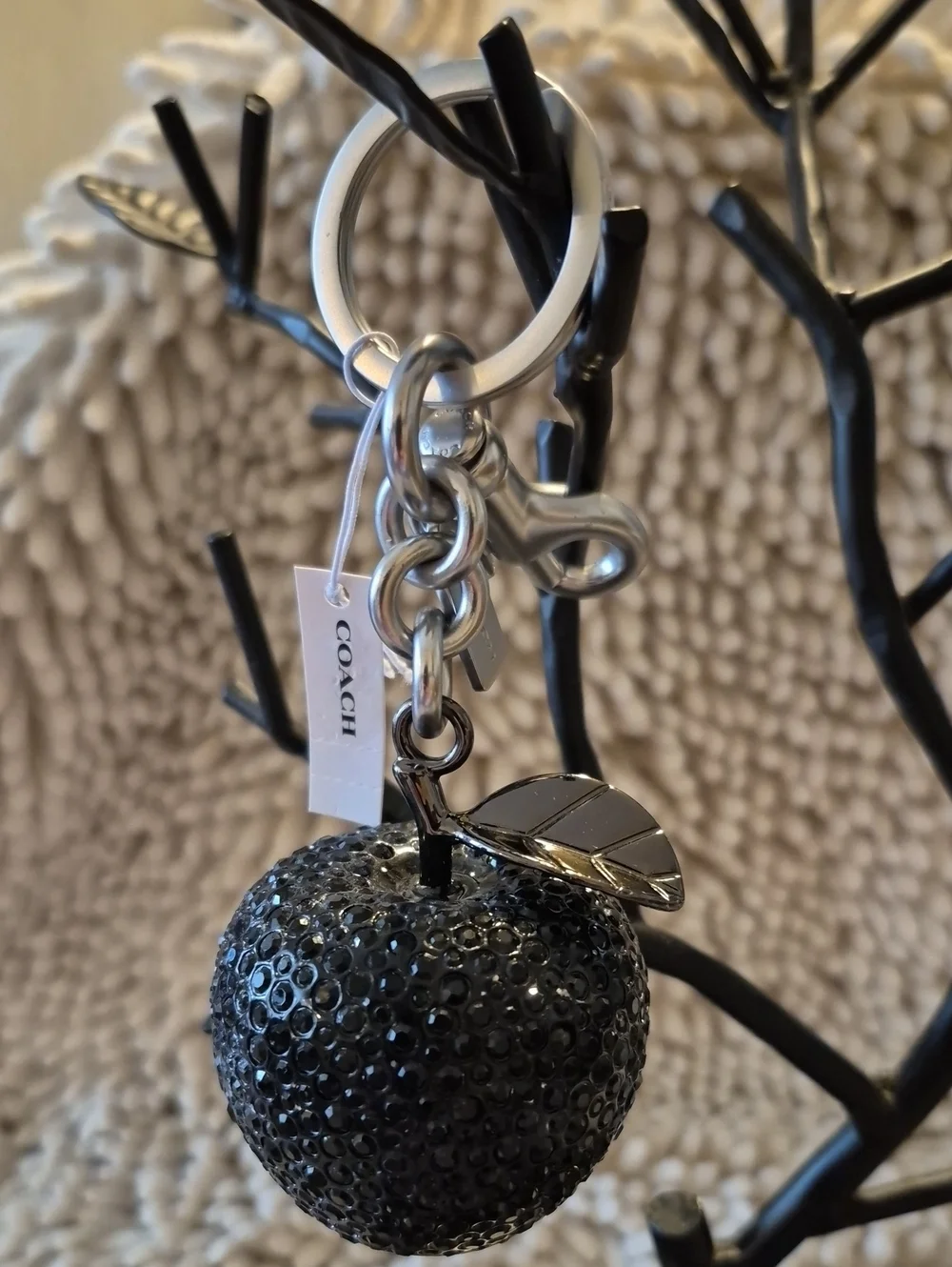 NWT Coach Crystal Apple Bag Charm [C9-5]